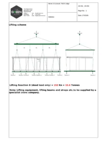Diagram showing the lifting of The Birch Lodge
